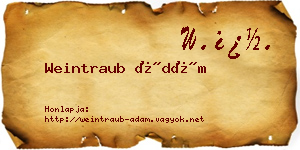 Weintraub Ádám névjegykártya